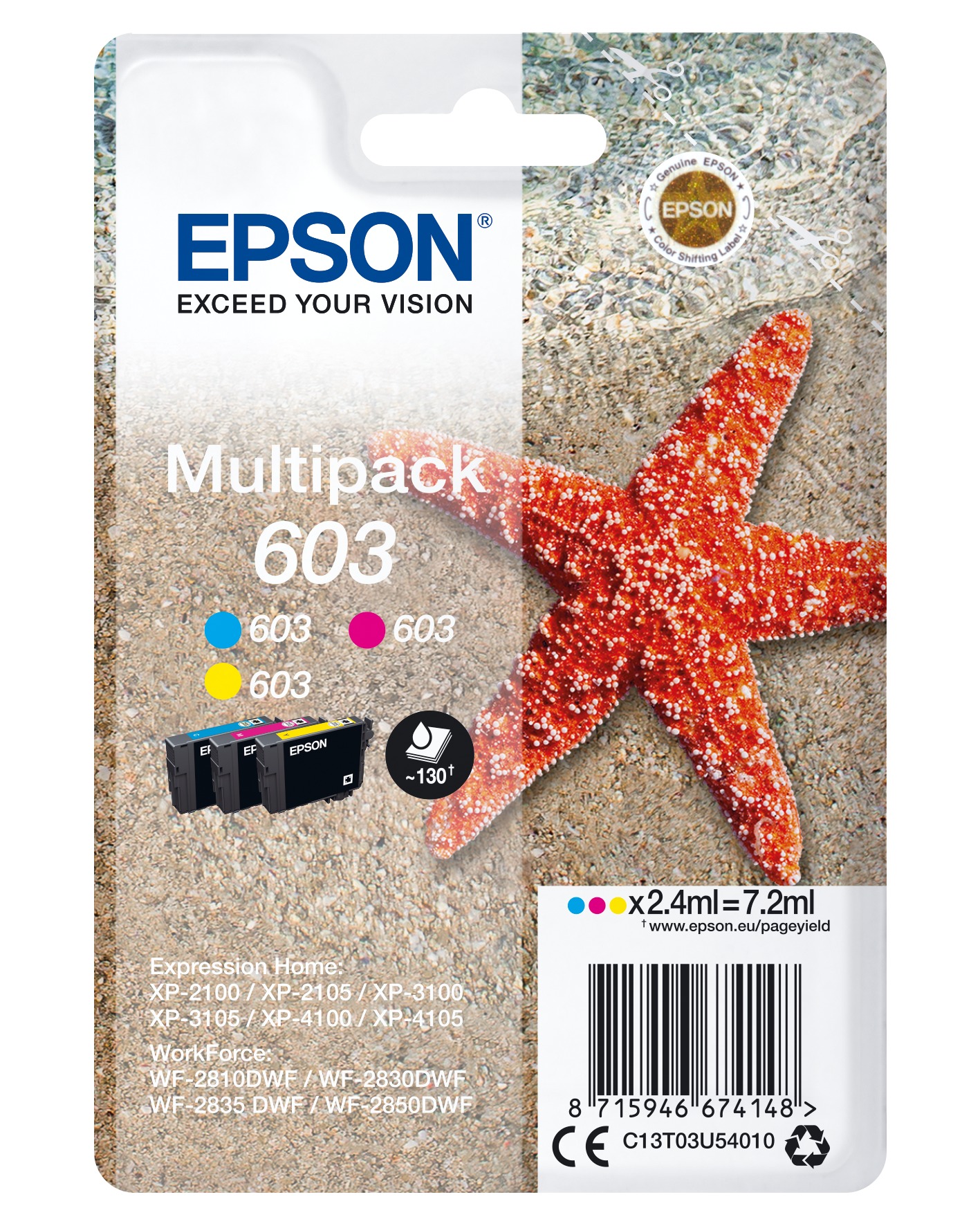 Epson Multipack 3-colours 603 Ink Zeester Inkt