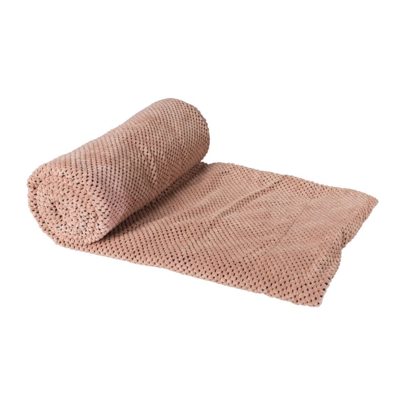 Plaid blokje - blush - 130x160 cm