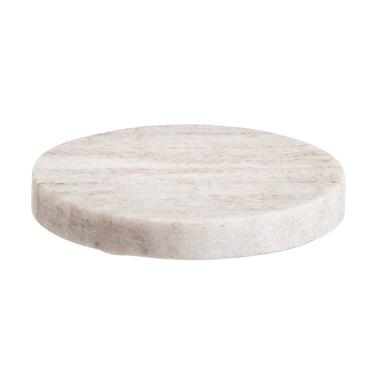 Dienblad Willow - beige - marmer - Ø10 cm - Leen Bakker
