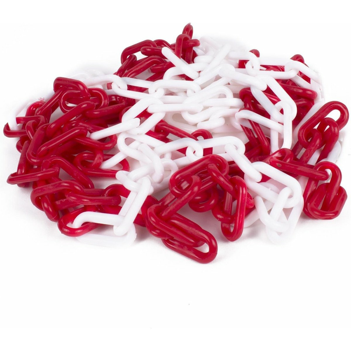 Veiligheidsketting - Kunststof - Rood en Wit - 8 mm x 5 meter - Afzetzetting -