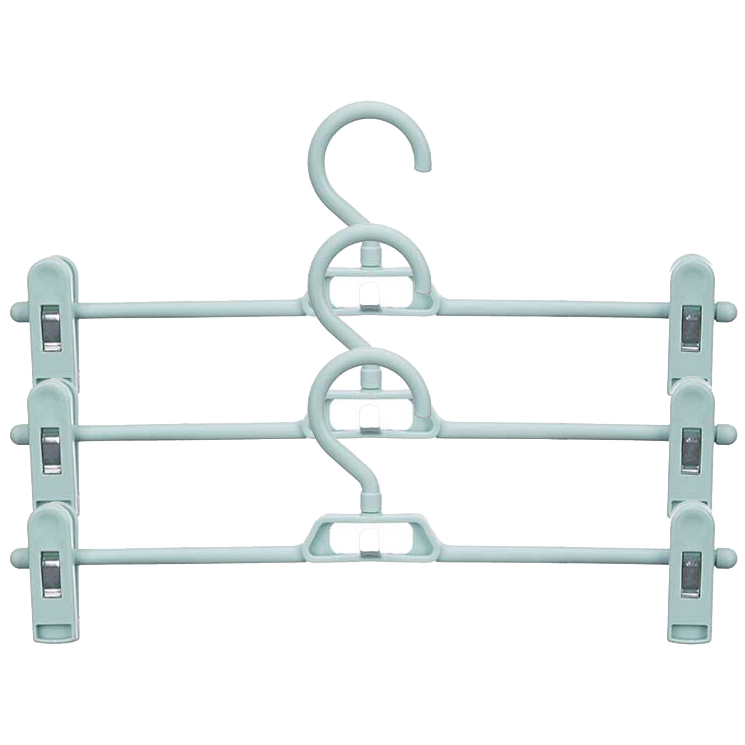 Kipit - broeken/rokken kledinghangers - set 16x stuks - blauw - 32 cm -