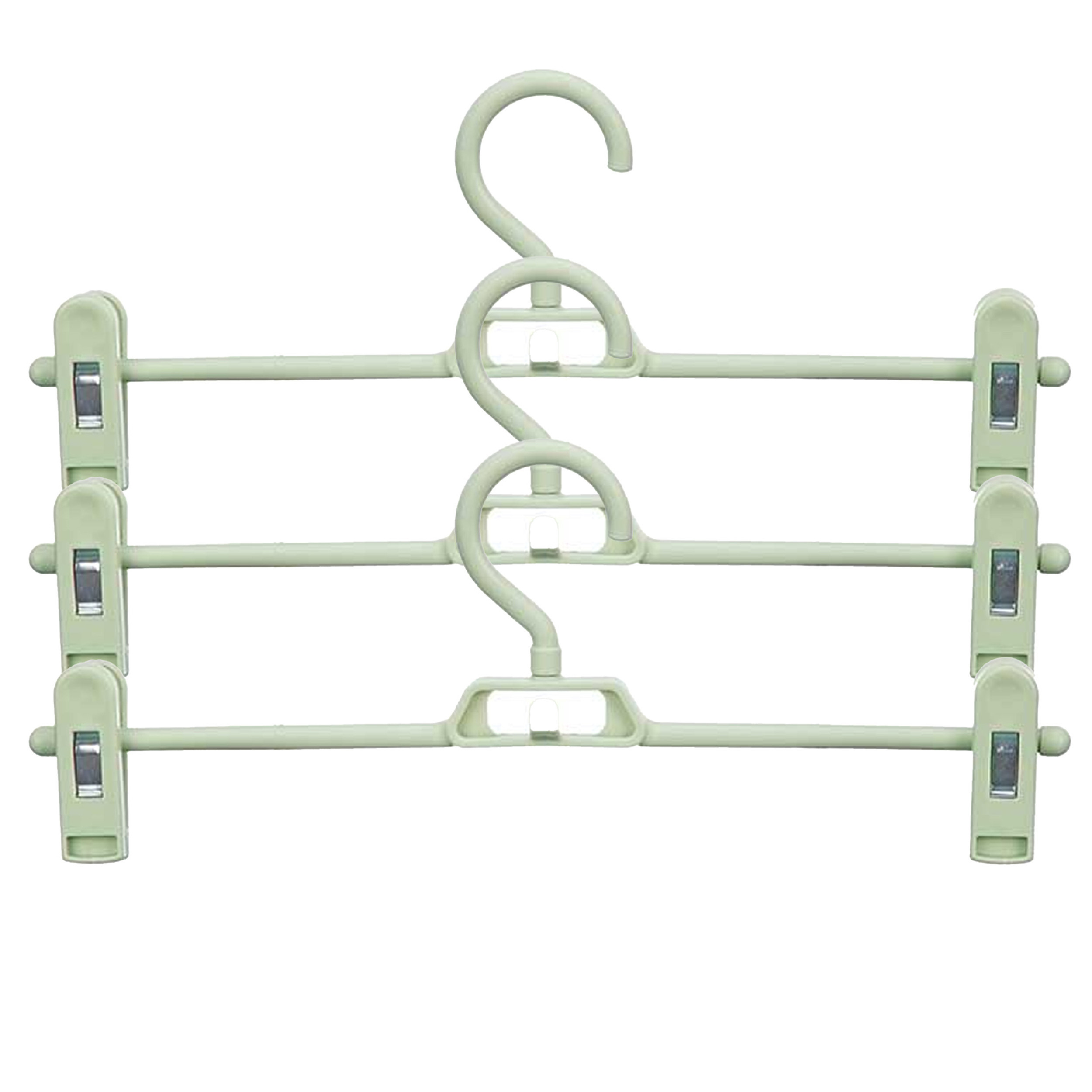 Kipit - broeken/rokken kledinghangers - set 12x stuks - groen - 32 cm -