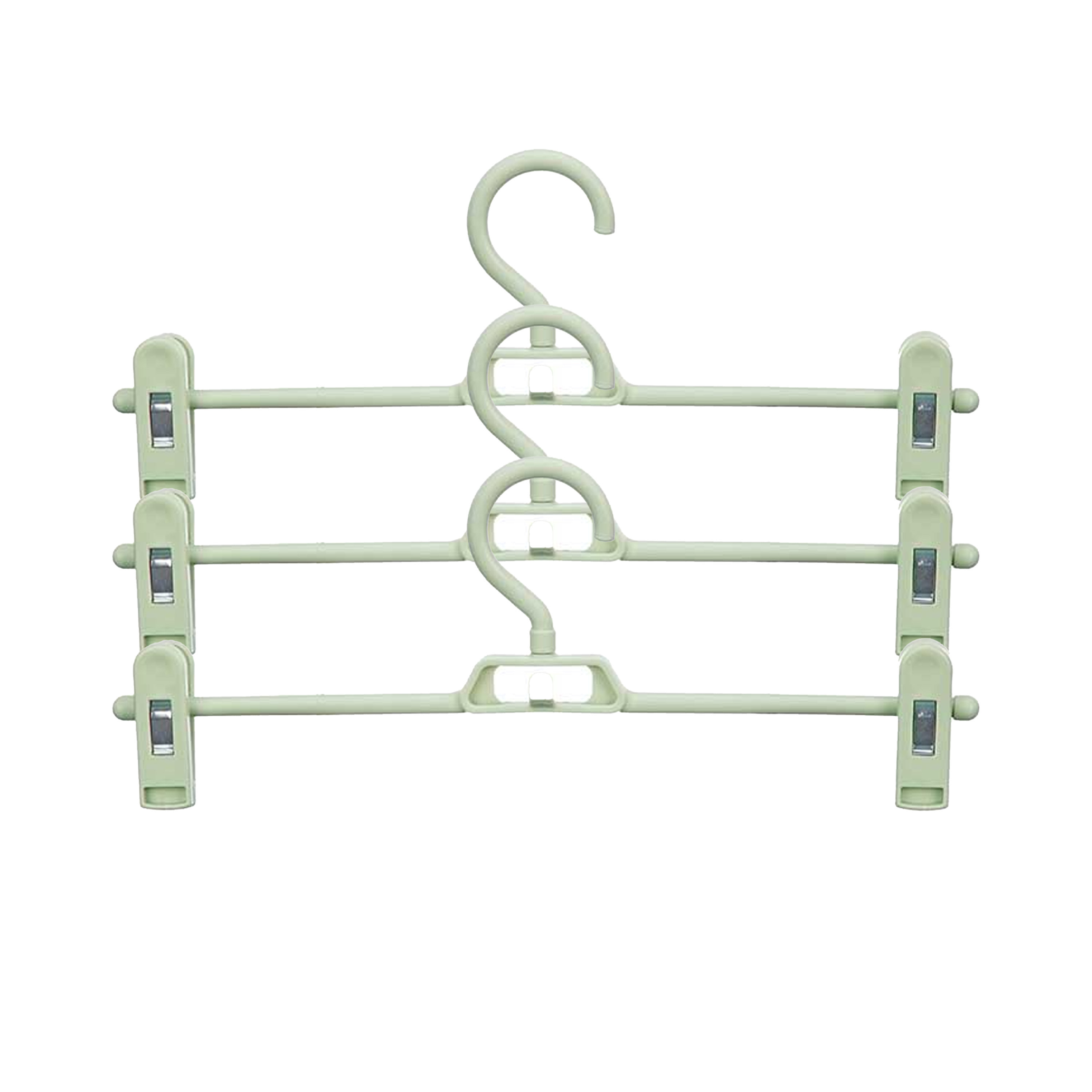 Kipit - broeken/rokken kledinghangers - set 16x stuks - groen - 32 cm -