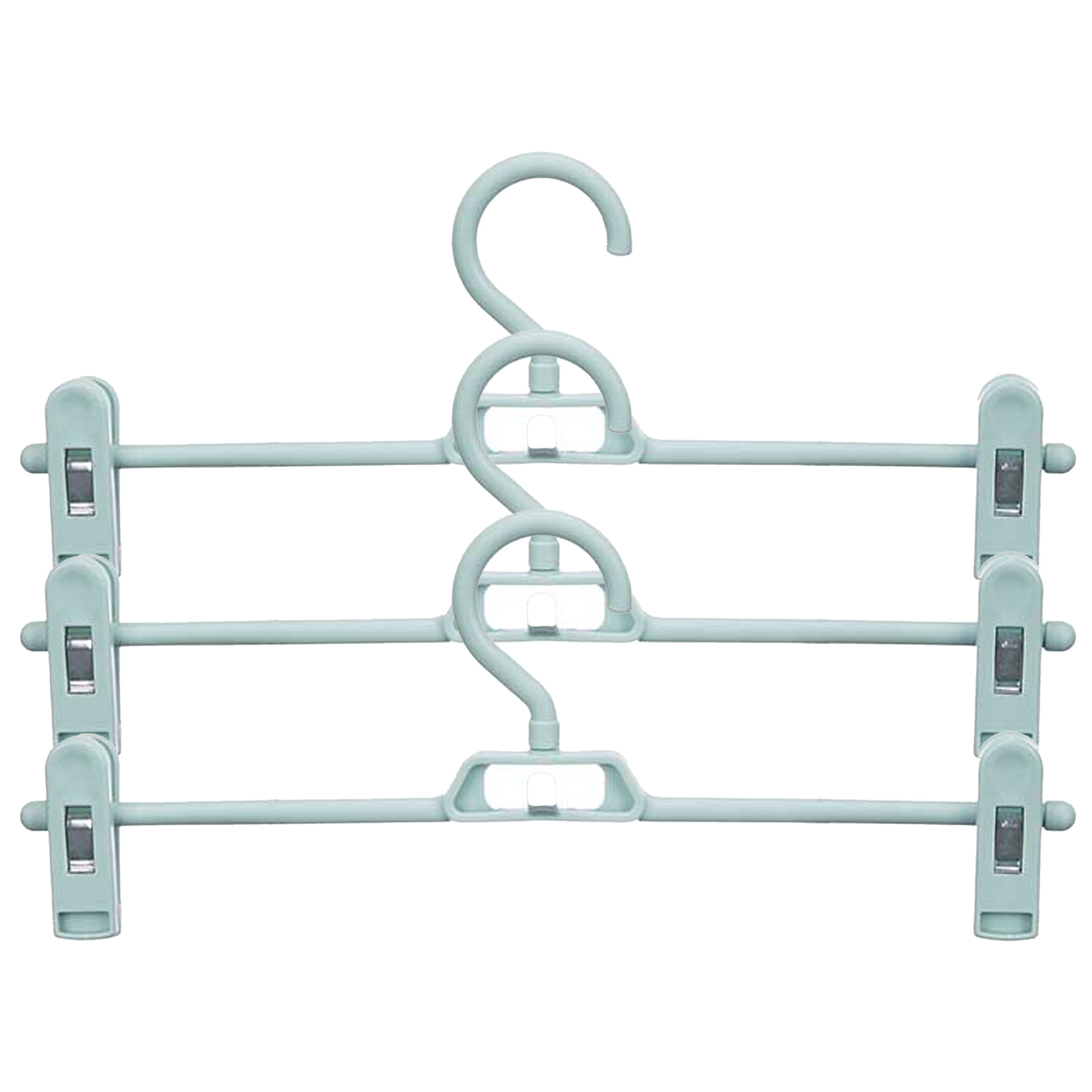 Kipit - broeken/rokken kledinghangers - set 8x stuks - blauw - 32 cm -