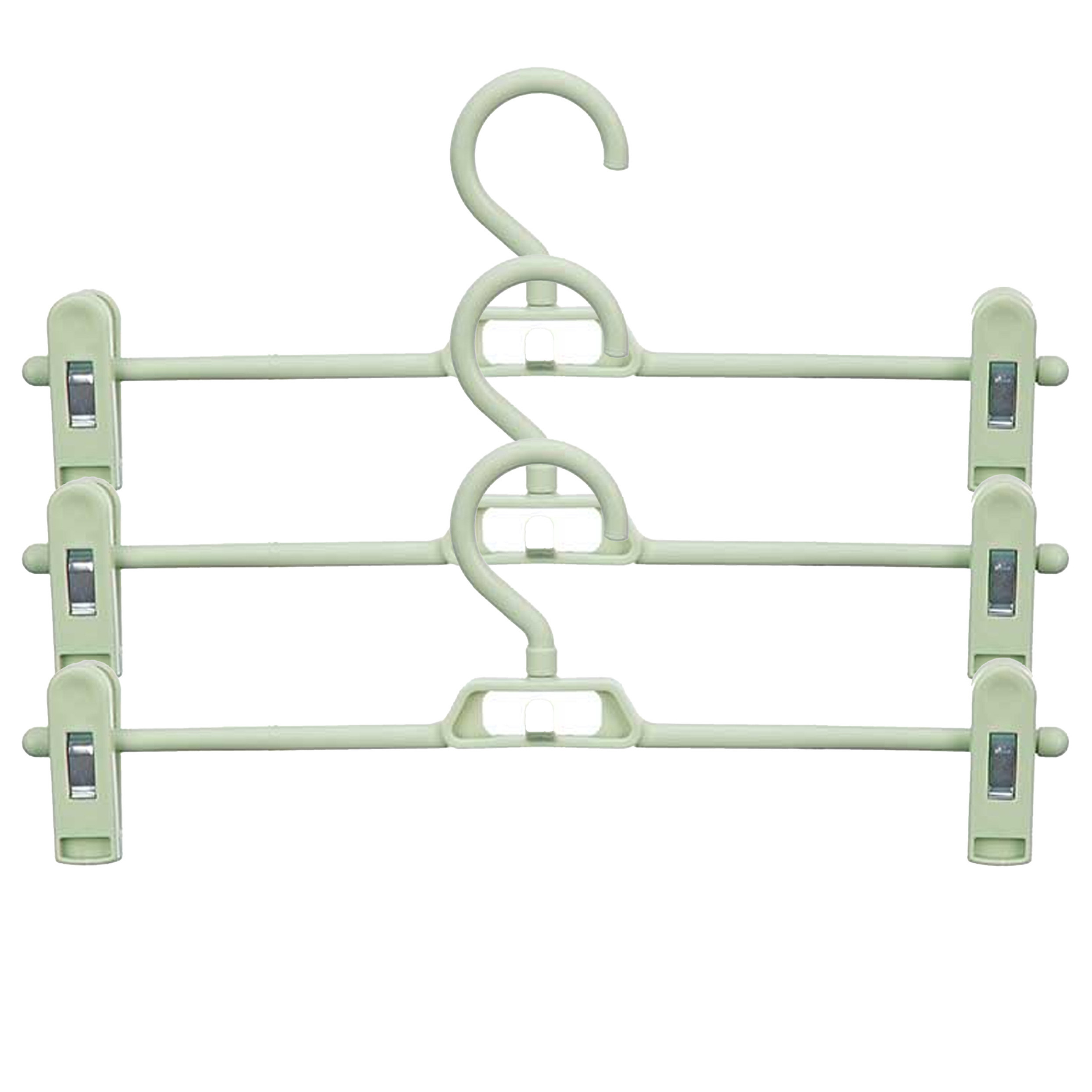 Kipit - broeken/rokken kledinghangers - set 8x stuks - groen - 32 cm -