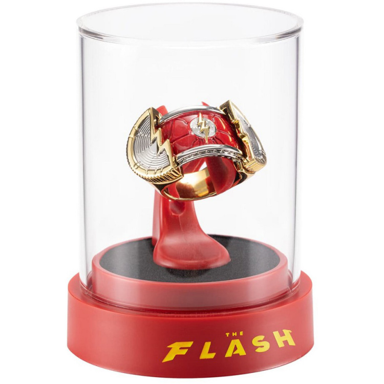 Noble Collection DC Comics: The Flash Movie - The Flash Prop Replica Ring with Display decoratie