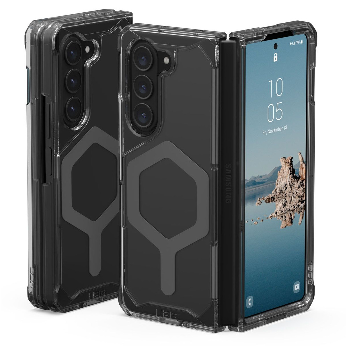 UAG Plyo Pro Backcover Samsung Galaxy Z Fold 5 Telefoonhoesje Grijs