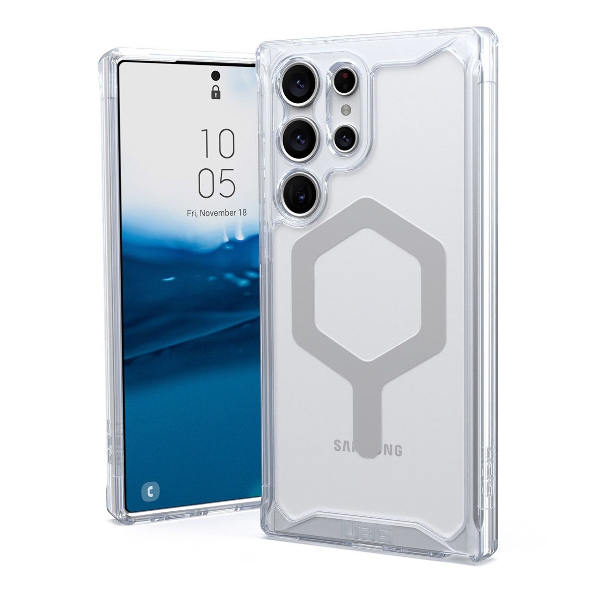 UAG Plyo Pro Backcover Samsung Galaxy S23 Ultra Telefoonhoesje Transparant