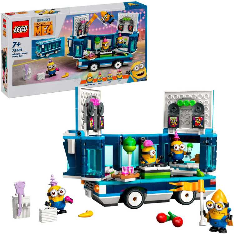 LEGO Minions - Muzikale feestbus van de Minions constructiespeelgoed 75581