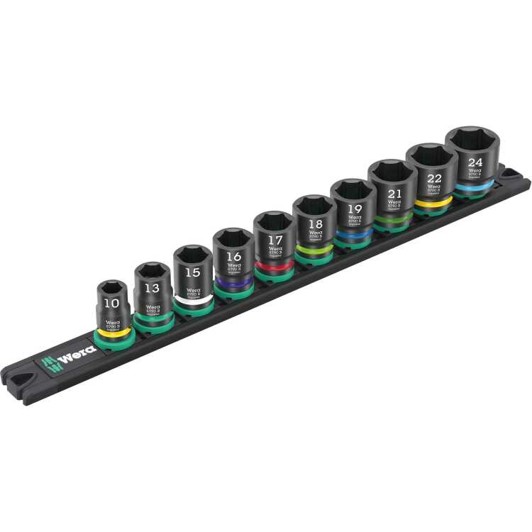 Wera 9607 Dop-magneetstrip B Impaktor 1 dopsleutel 10-delig