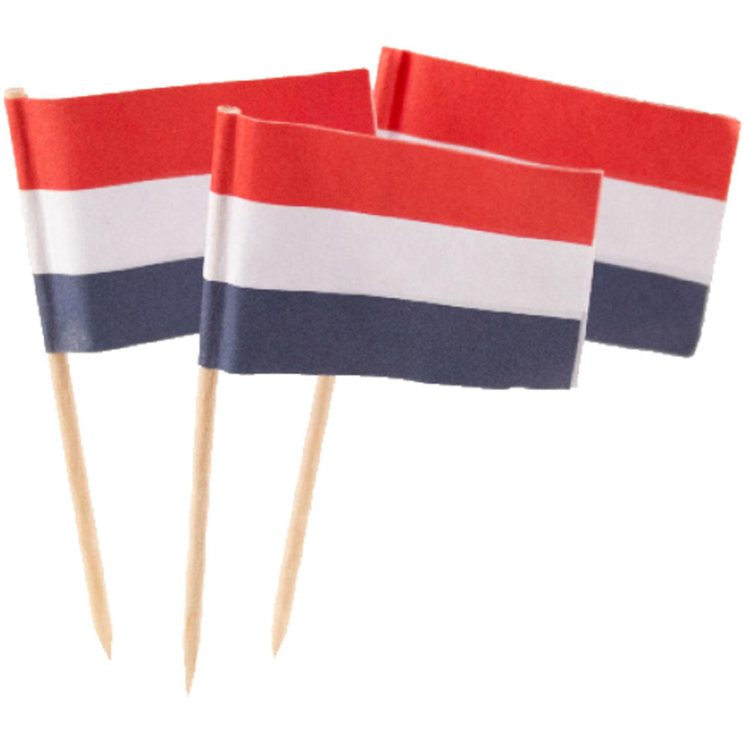 Cocktailprikkers/prikkertjes - vlag Nederland - 50x stuks - 13 cm - Holland supporters -