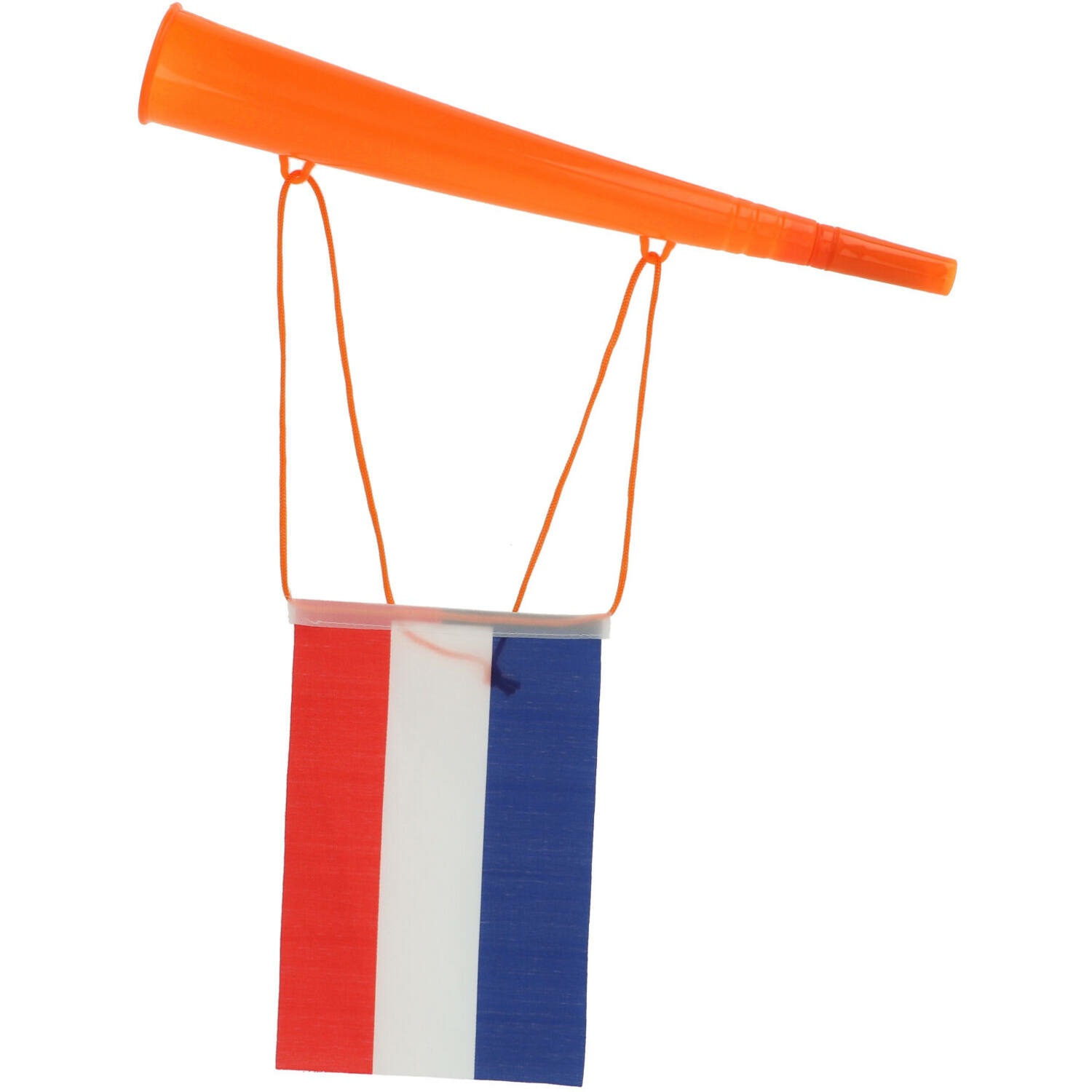 Supporters blaastoeter met Nederlandse vlag - oranje - kunststof - 36 cm -