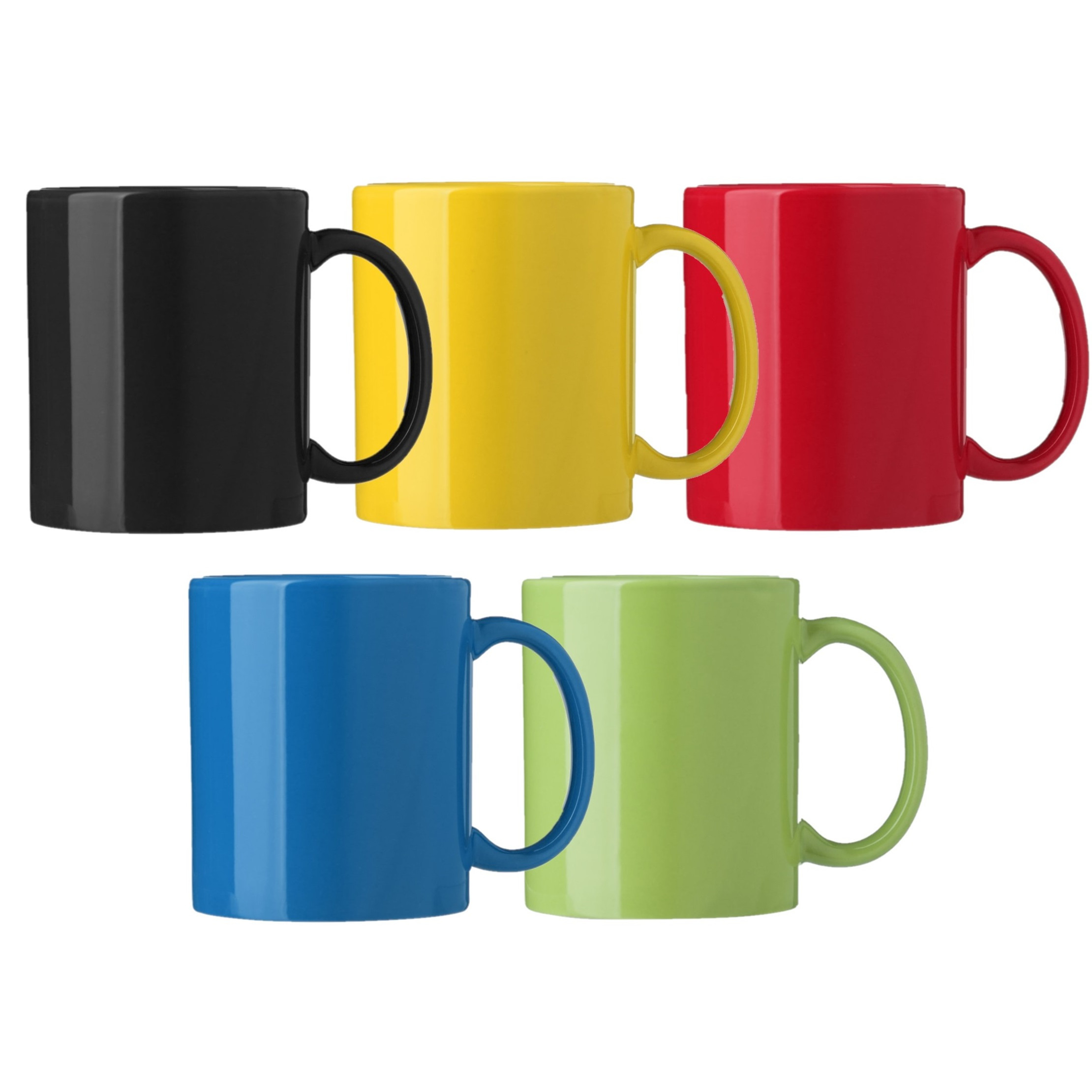 Koffie mokken/bekers Nantes - 10x - keramiek - multi kleuren - 300 ml -