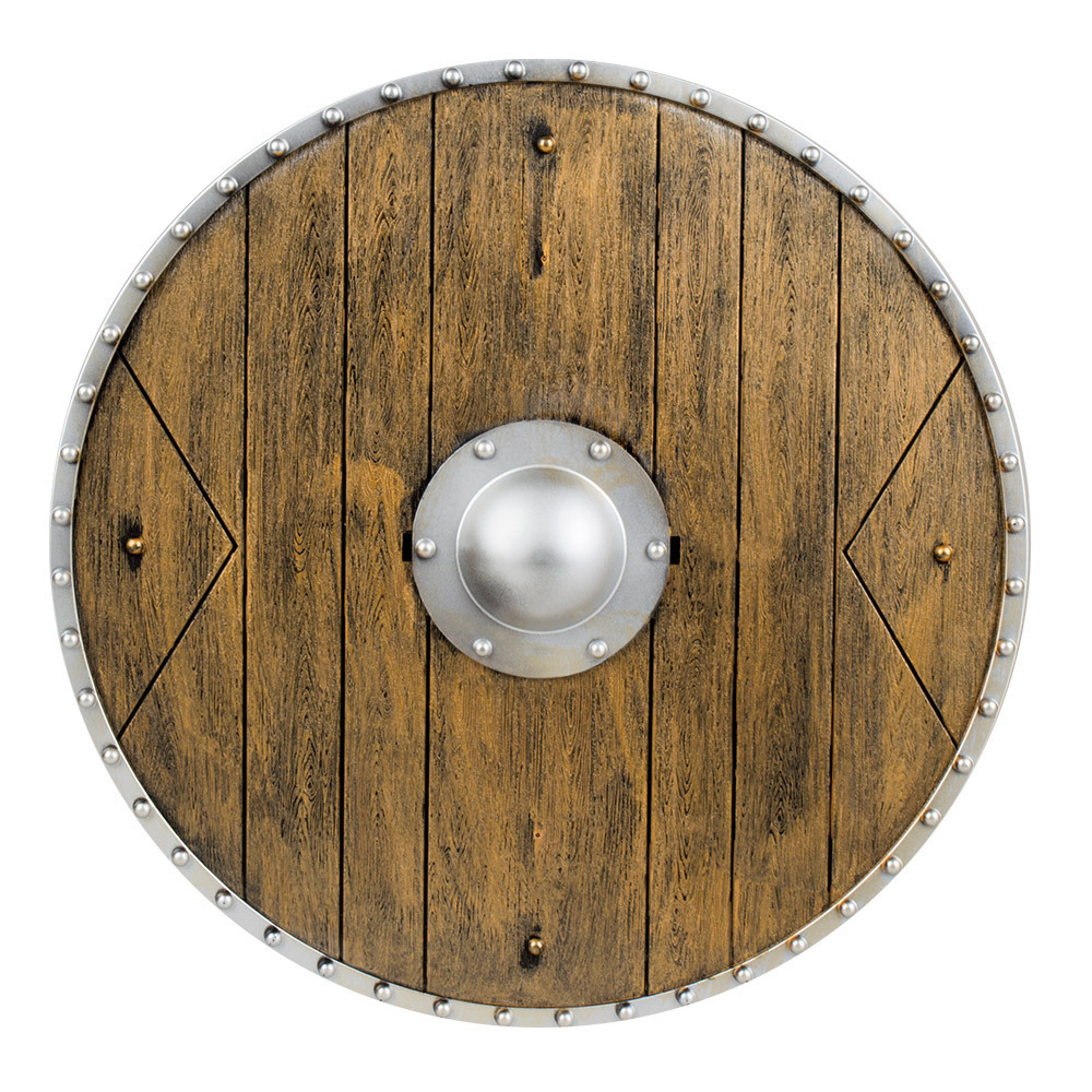 Verkleed speelgoed Ridders/Vikingen wapens - Schild - kunststof - Dia 40 cm - volwassenen -