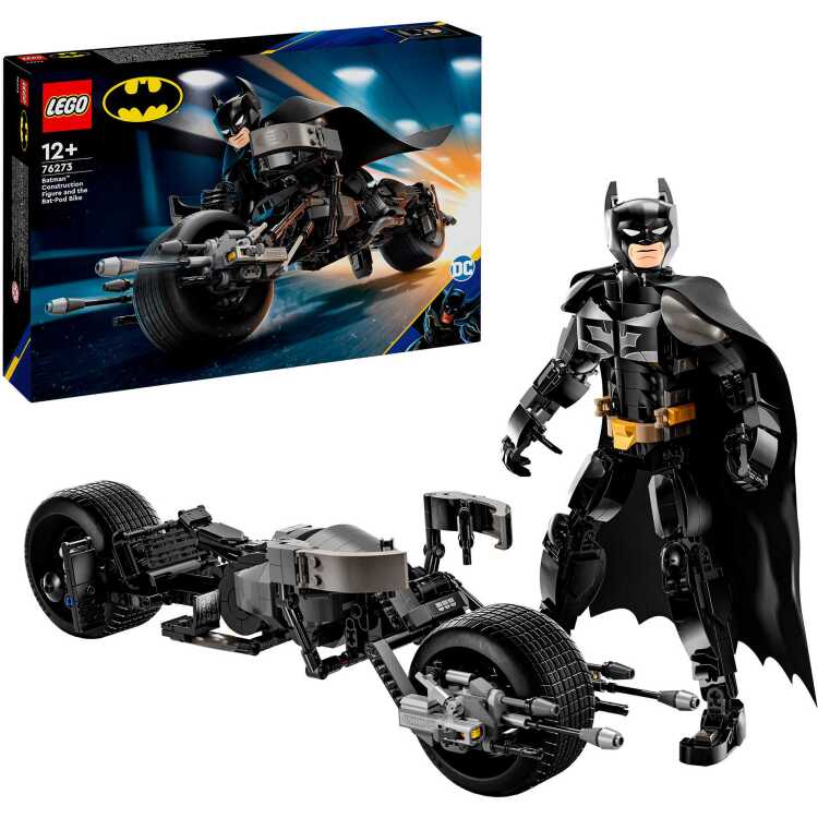 LEGO DC Super Heroes - Batman bouwfiguur en de Bat-Pod motor constructiespeelgoed 76273