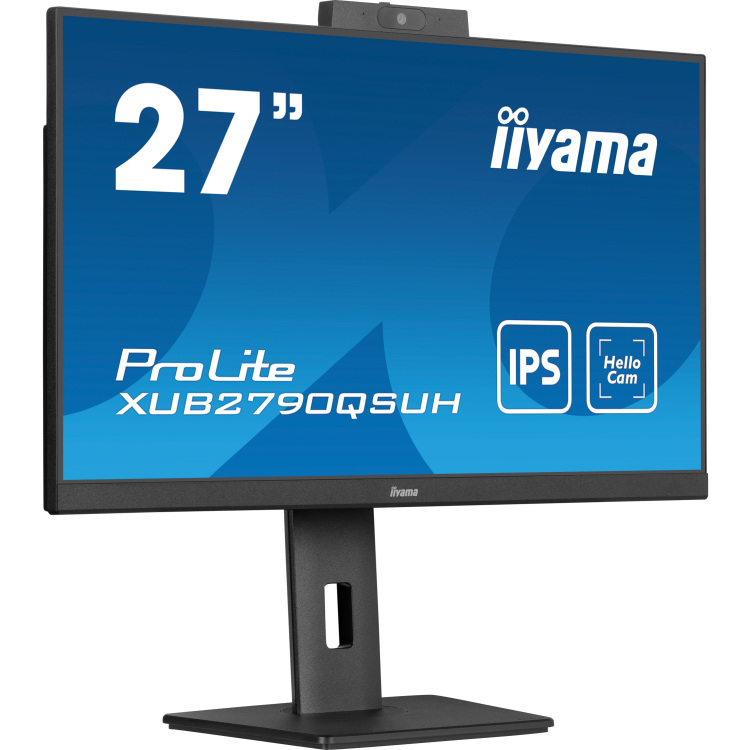 iiyama ProLite XUB2790QSUH-B1 ledmonitor 100Hz, HDMI, DisplayPort, USB, Audio, webcam