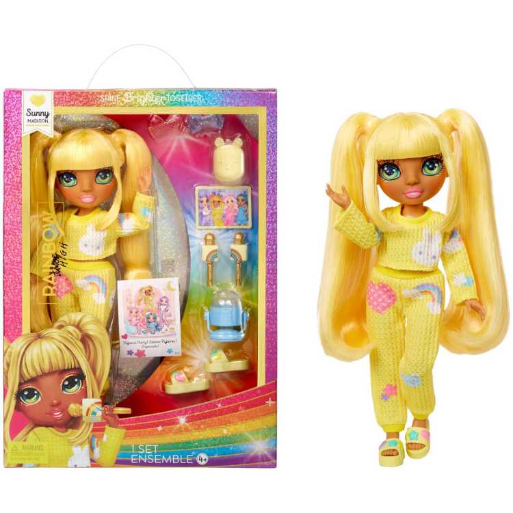 MGA Entertainment Rainbow High Junior High Pyjamaparty-modepop - Sunny pop