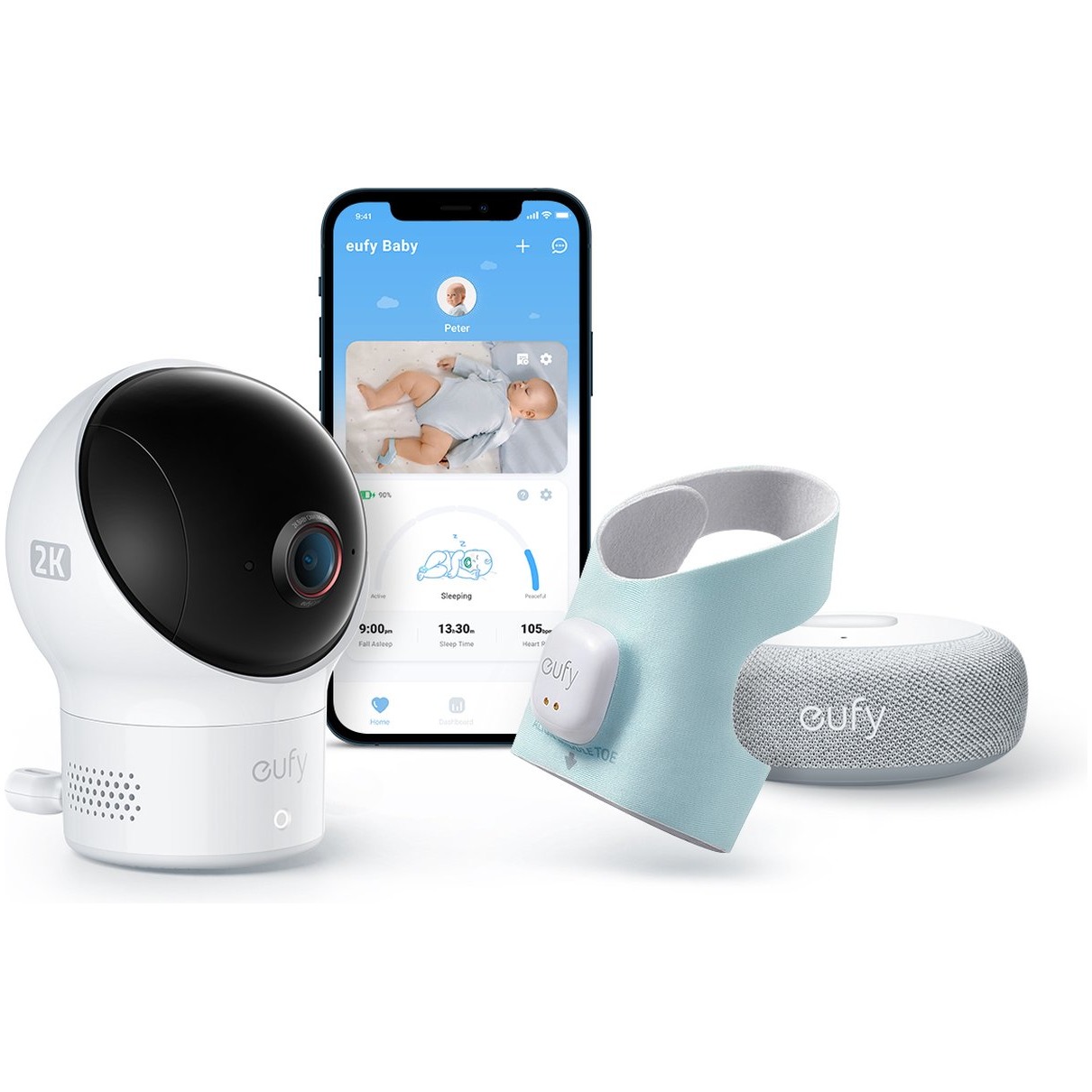 Anker Eufy Baby S340 - Smart Sock Babyfoon Babyfoon Wit