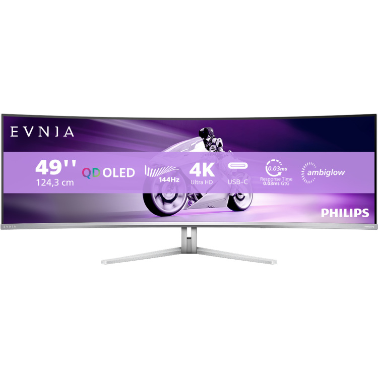 Philips Evnia 8000 49M2C8900L/00 gaming monitor 2x HDMI, 1x DisplayPort, USB-C, Sound