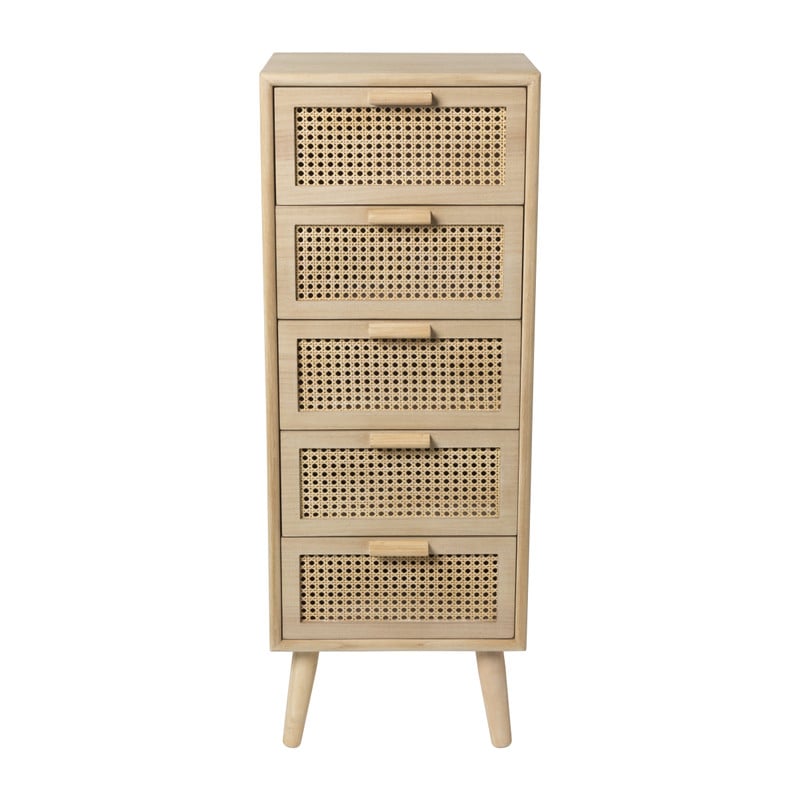 Webbing Java kast met 5 laden - 107x40x31 cm