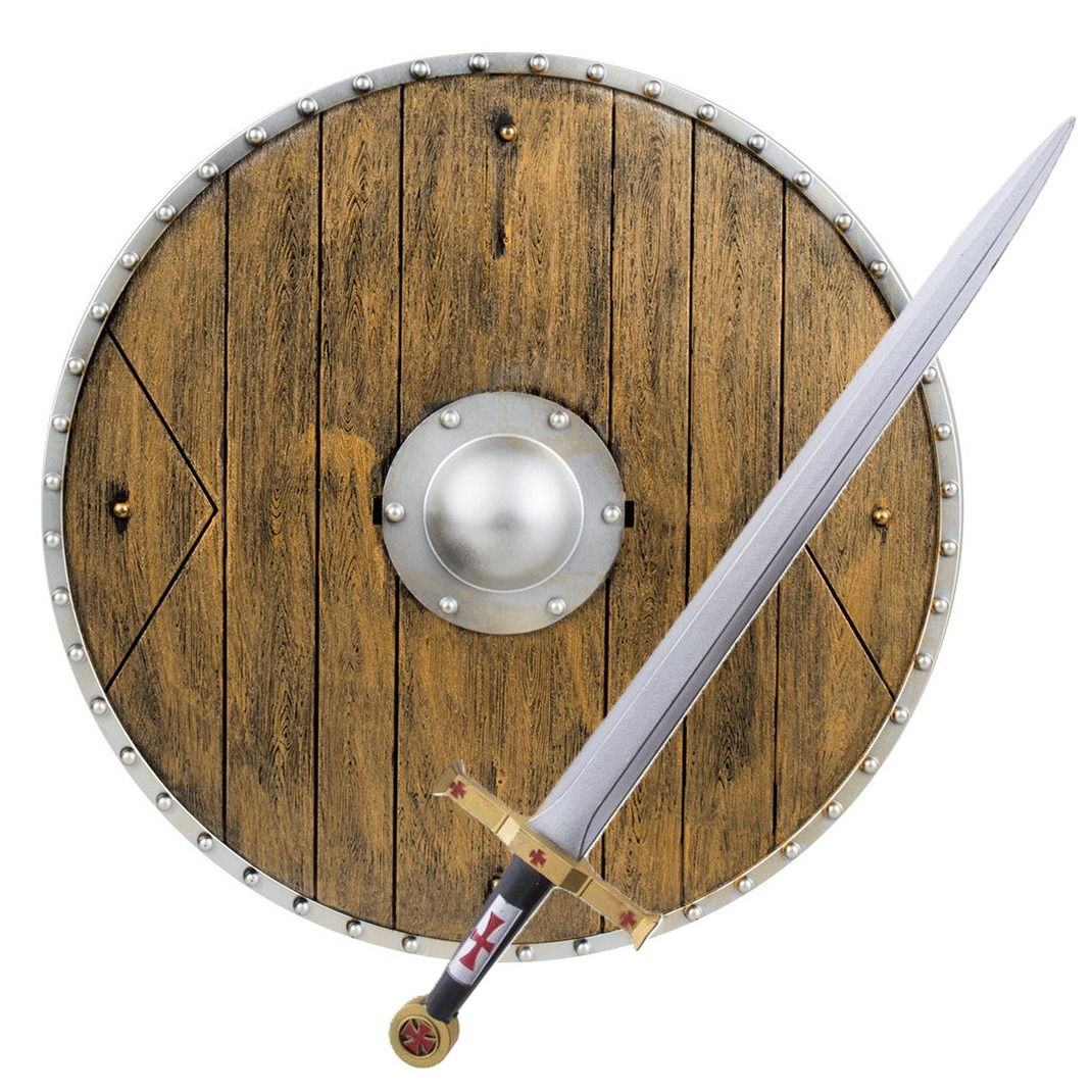 Verkleed speelgoed Ridders/Vikingen wapens - Schild/zwaard - kunststof - volwassenen -
