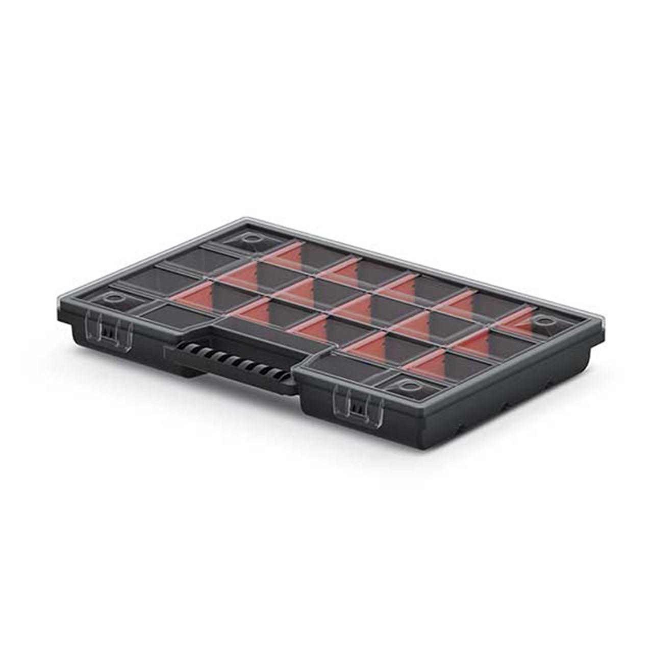 Sorteerbox/vakjes koffer - spijkers/schroeven/kleine spullen - 20-vaks - 29 x 20 x 3.5 cm -