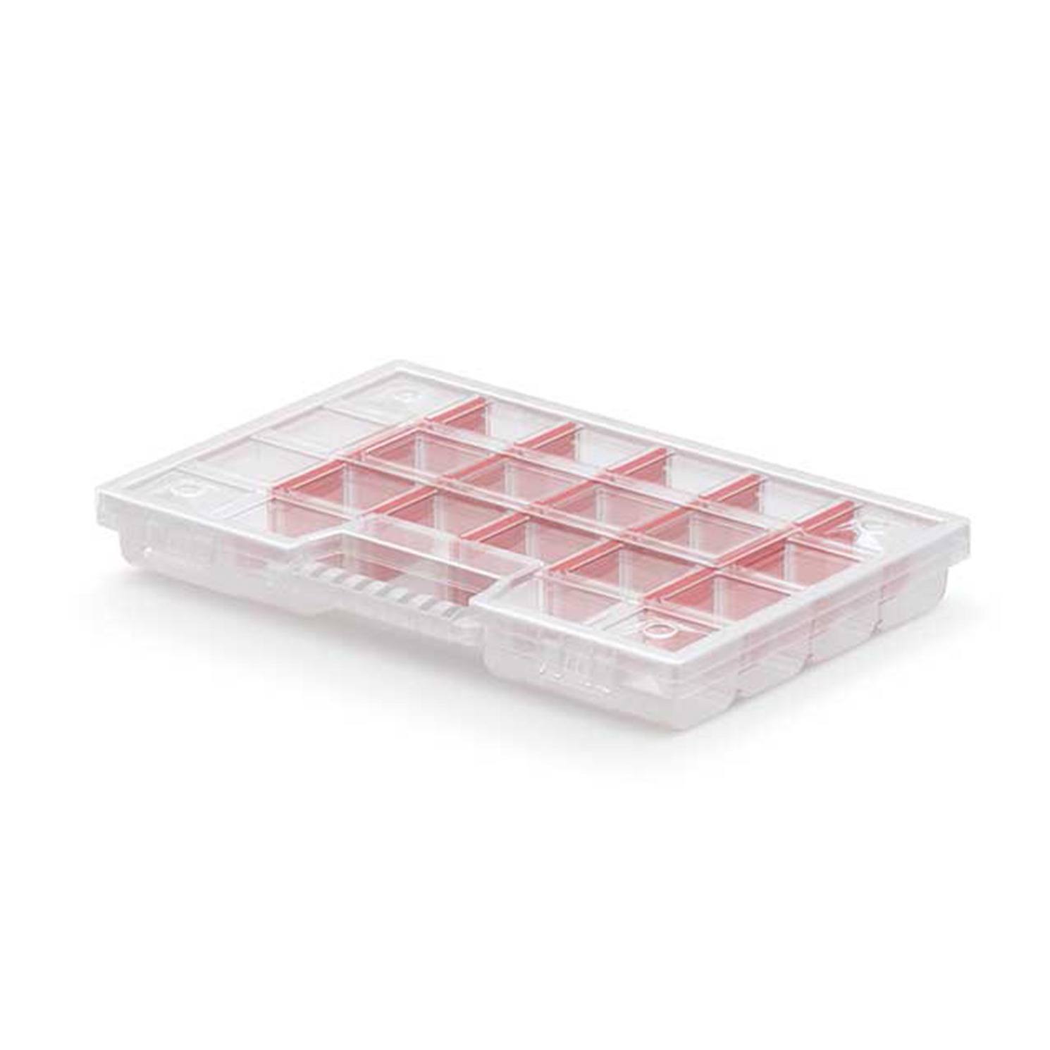 Sorteerbox/vakjes koffer - spijkers/schroeven/kleine spullen - 20-vaks - 29 x 20 x 3.5 cm -