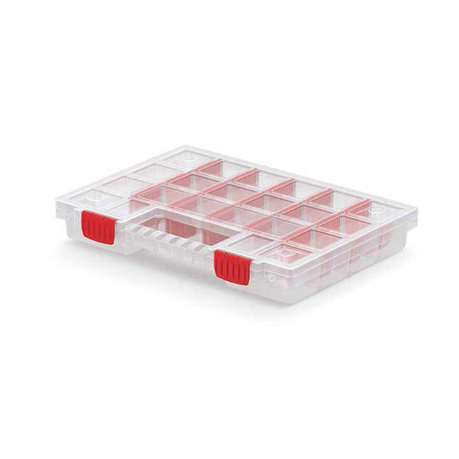 Sorteerbox/vakjes koffer - spijkers/schroeven/kleine spullen - 20-vaks - 34 x 25 x 5 cm -