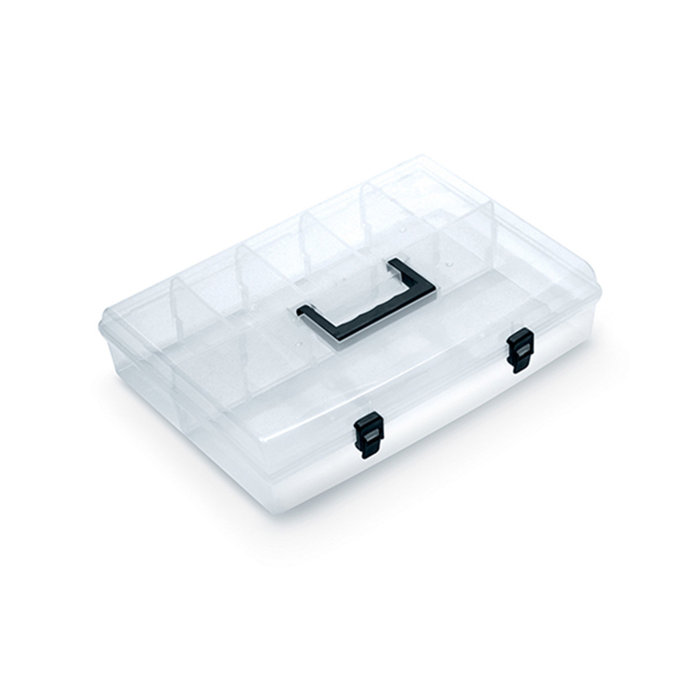 Sorteerbox/vakjes koffer - spijkers/schroeven/kleine spullen - 6 vaks - 40 x 30 x 8.5 cm -