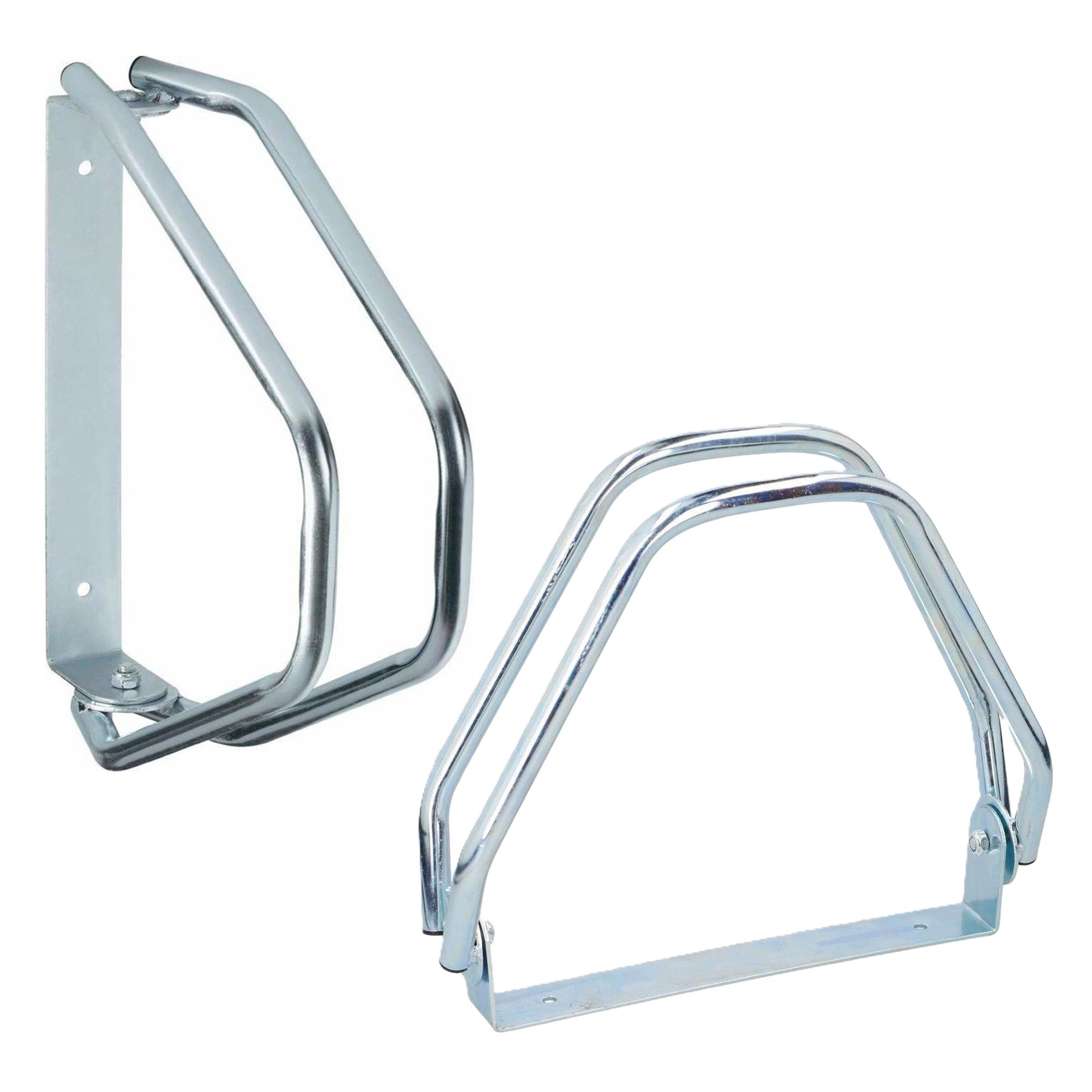 Fietsenrek muur/grond standaard - 2x - voor 1 fiets - metaal - 28 x 32 cm -