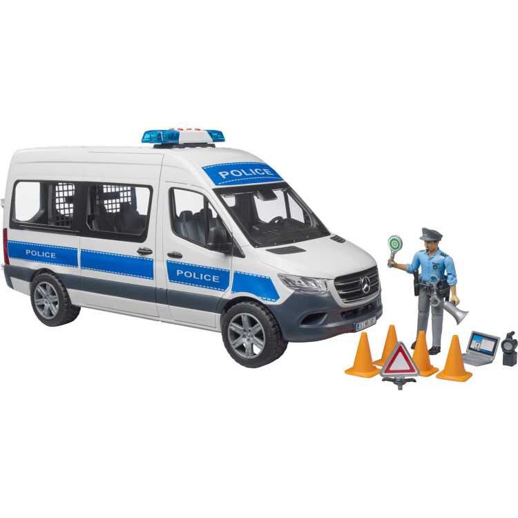 bruder Mercedes-Benz Sprinter politiebus met licht en geluid modelvoertuig 02683