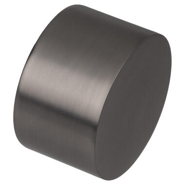 Eindknop gordijnroede - gun metal Ø28 mm - S/2 (2016384) - Leen Bakker