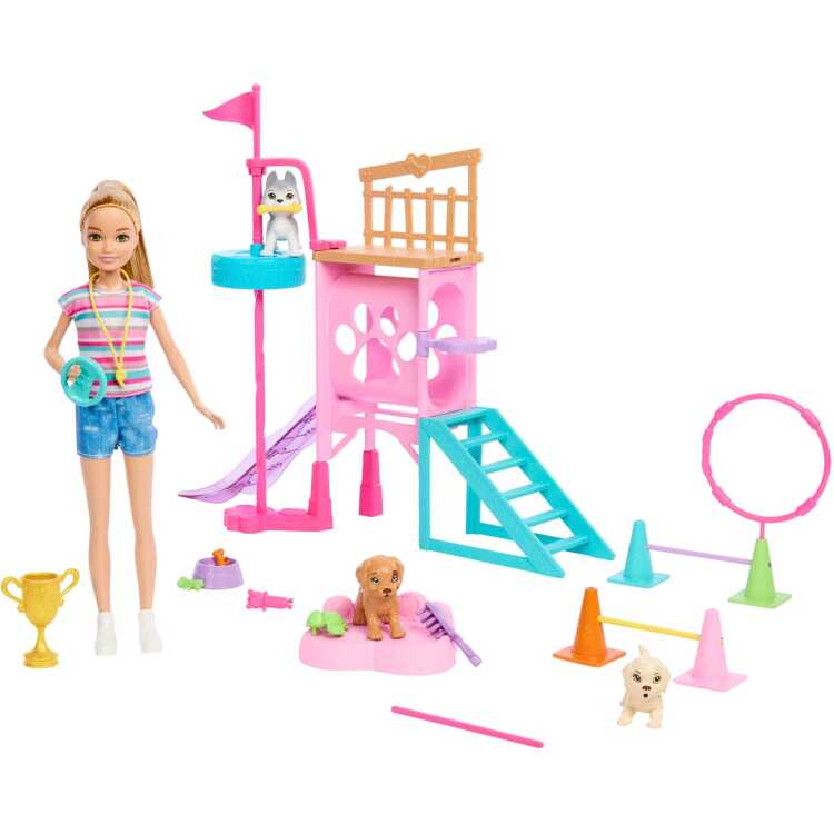 Mattel met Stacie to the rescue, speelset speeltuin voor puppy's pop