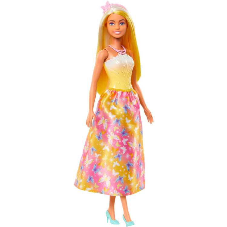 Mattel Koninklijke pop met highlights in het haar, rok met vlinderprint pop