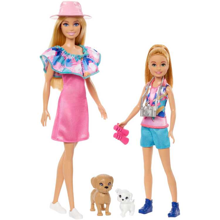 Mattel met Stacie, poppenset van twee zusjes pop met 2 hondjes