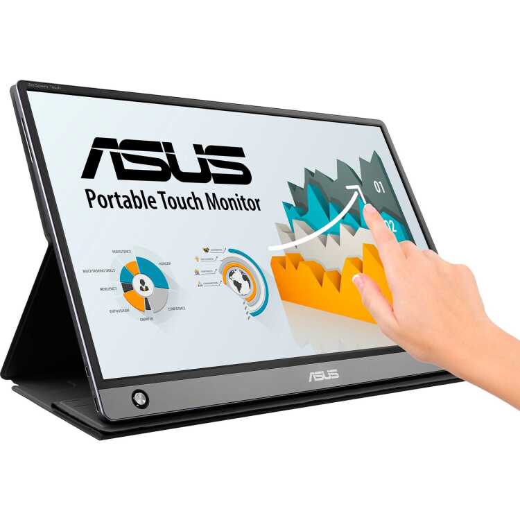 ASUS ZenScreen MB16AMTR ledmonitor Mini HDMI, USB-C, Touch