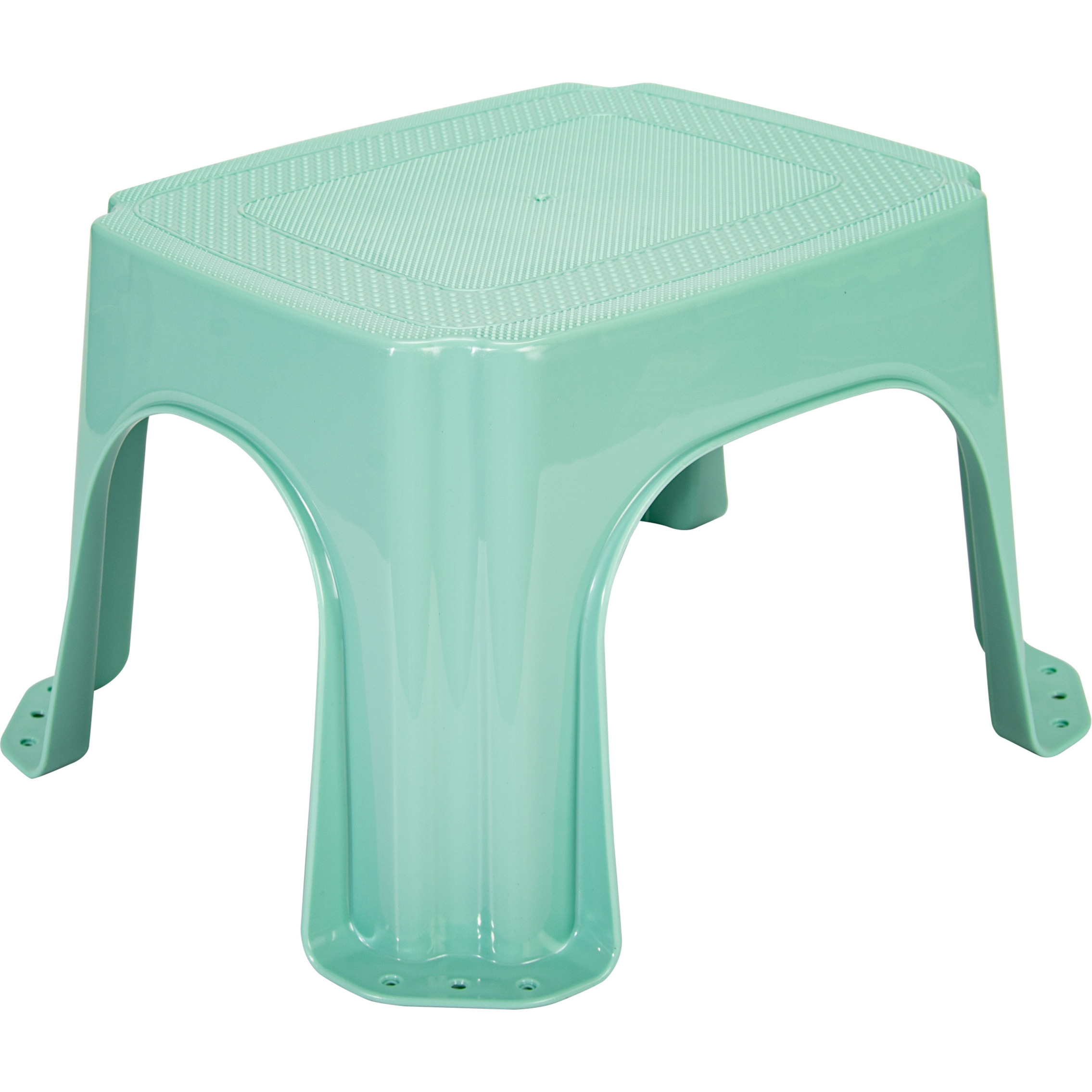 Keukenkrukje/opstapje - mintgroen - kunststof - L32 x B27 x H21 - anti-slip -