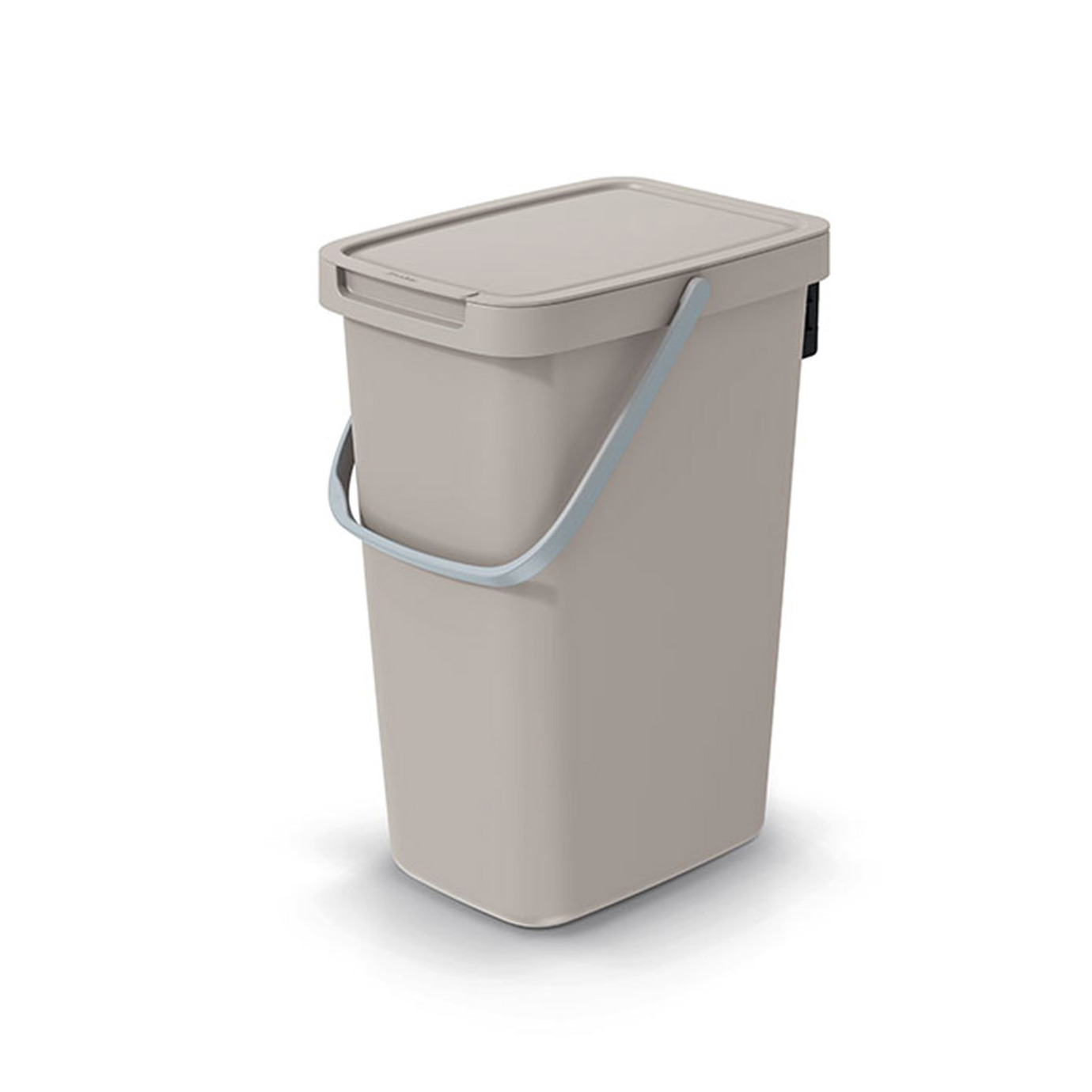 GFT of rest afvalbak - beige - 25L - afsluitbaar - 26 x 29 x 48 cm - klepje/hengsel -