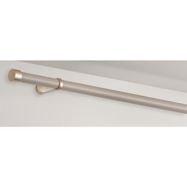 Gordijnroede 200cm - beige metaal - Ø28mm (1280109) - Leen Bakker