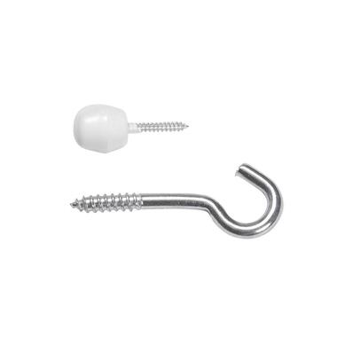 Knop/Haak spiraal - wit - Leen Bakker