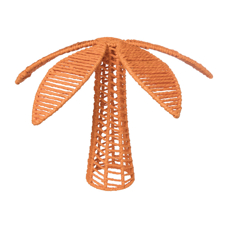 Decoratie palmboom - oranje - 34x34x30 cm