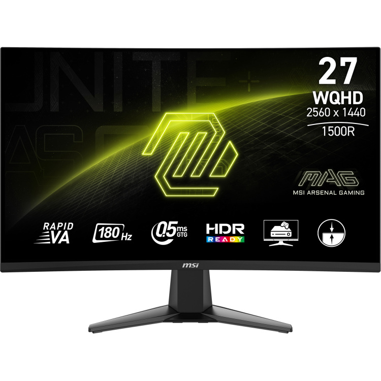 MSI MAG 27CQ6F gaming monitor 2x HDMI, DisplayPort, 180 Hz