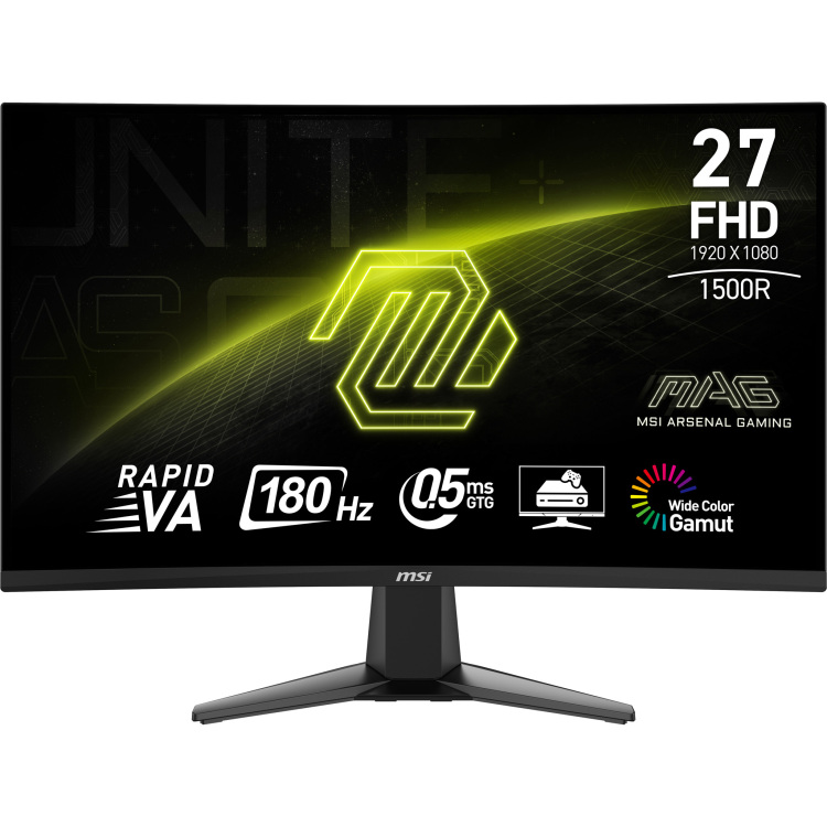 MSI MAG 27C6F gaming monitor 2x HDMI, DisplayPort, 180 Hz