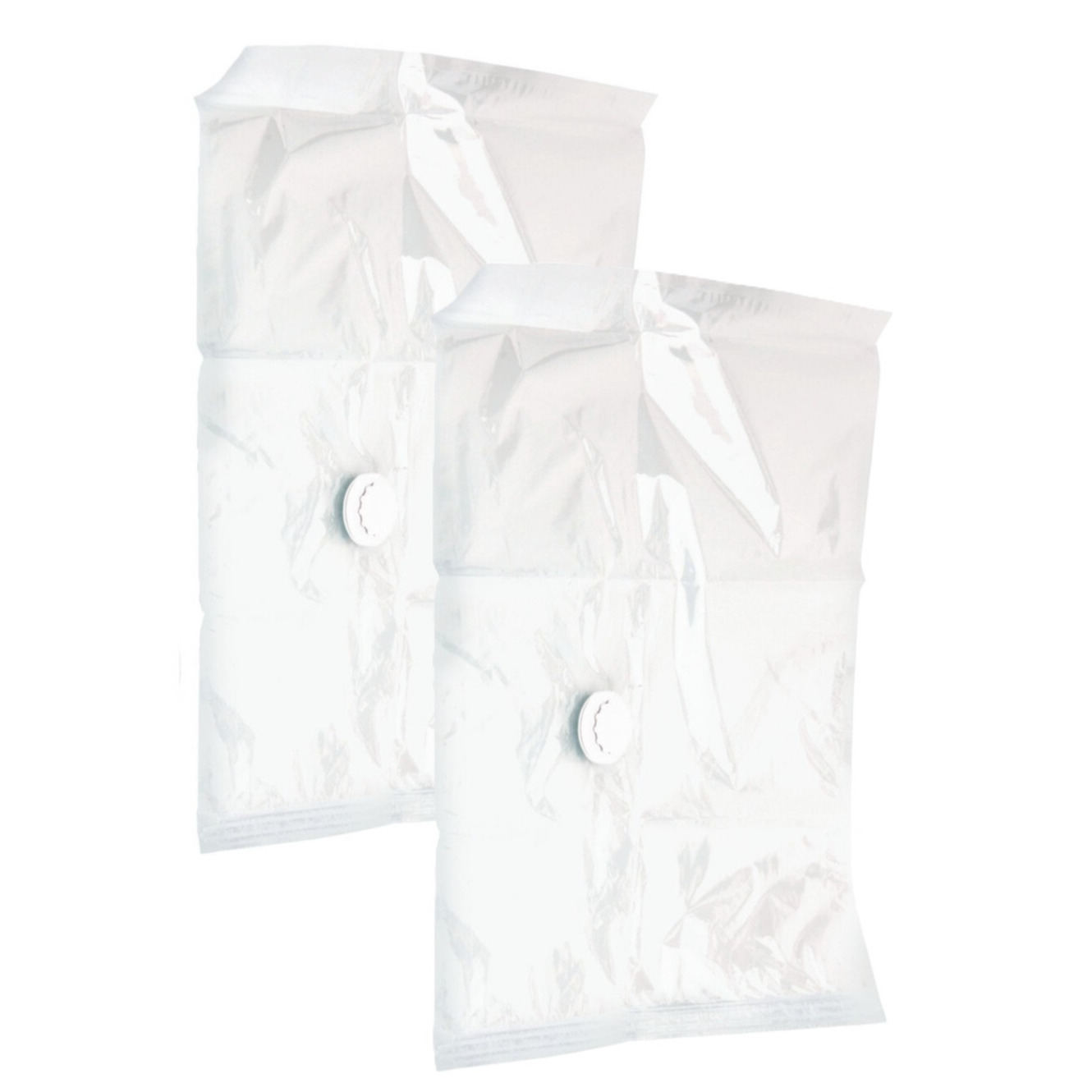 Vacuumzak voor kleding/textiel - 2x - Vacuum opbergzak - transparant - 50 x 60 cm -