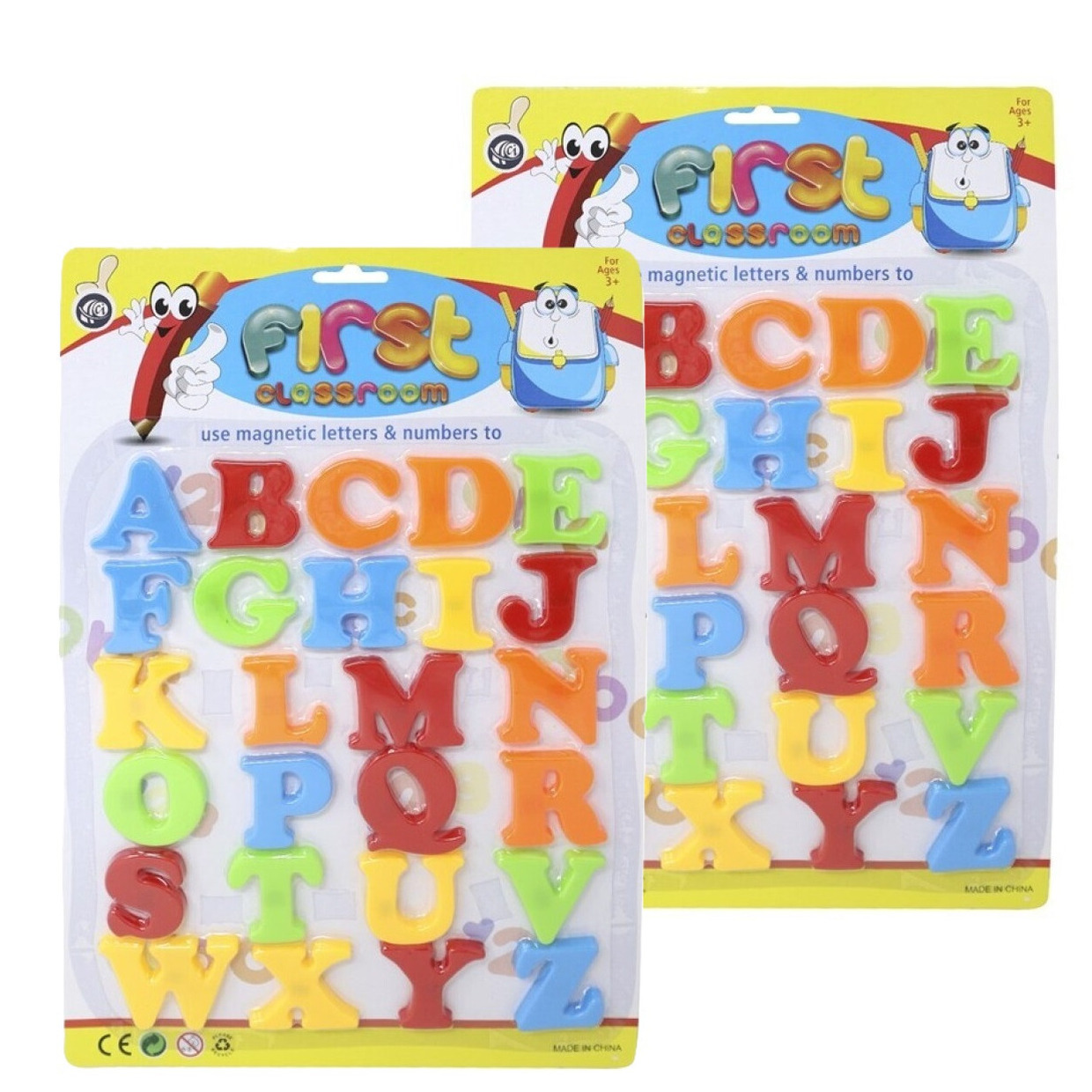 Alfabet letters set 52x stuks - magnetisch - 4 cm - magneet - koelkast - whiteboard -