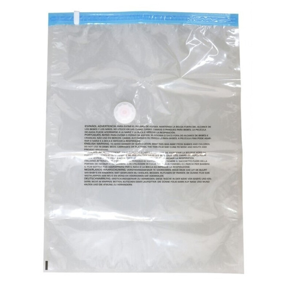 Vacuumzakken voor kleding/textiel - Vacuum opbergzakken - 2x stuks - transparant - 45 x 60 cm -