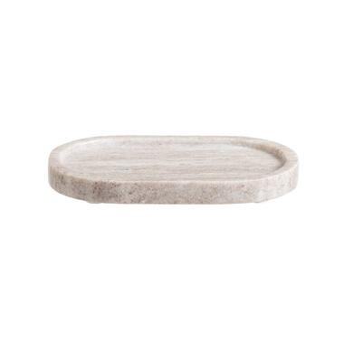 Dienblad Willow - beige - marmer - 20x12 cm - Leen Bakker
