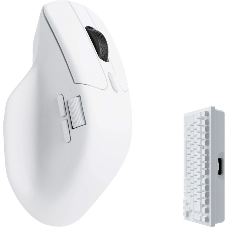 Keychron M6-A5 Wireless Mouse 4K-Version gaming muis 100 - 26000 DPI, USB-C / Bluetooth 5.1 / 2.4 GHz