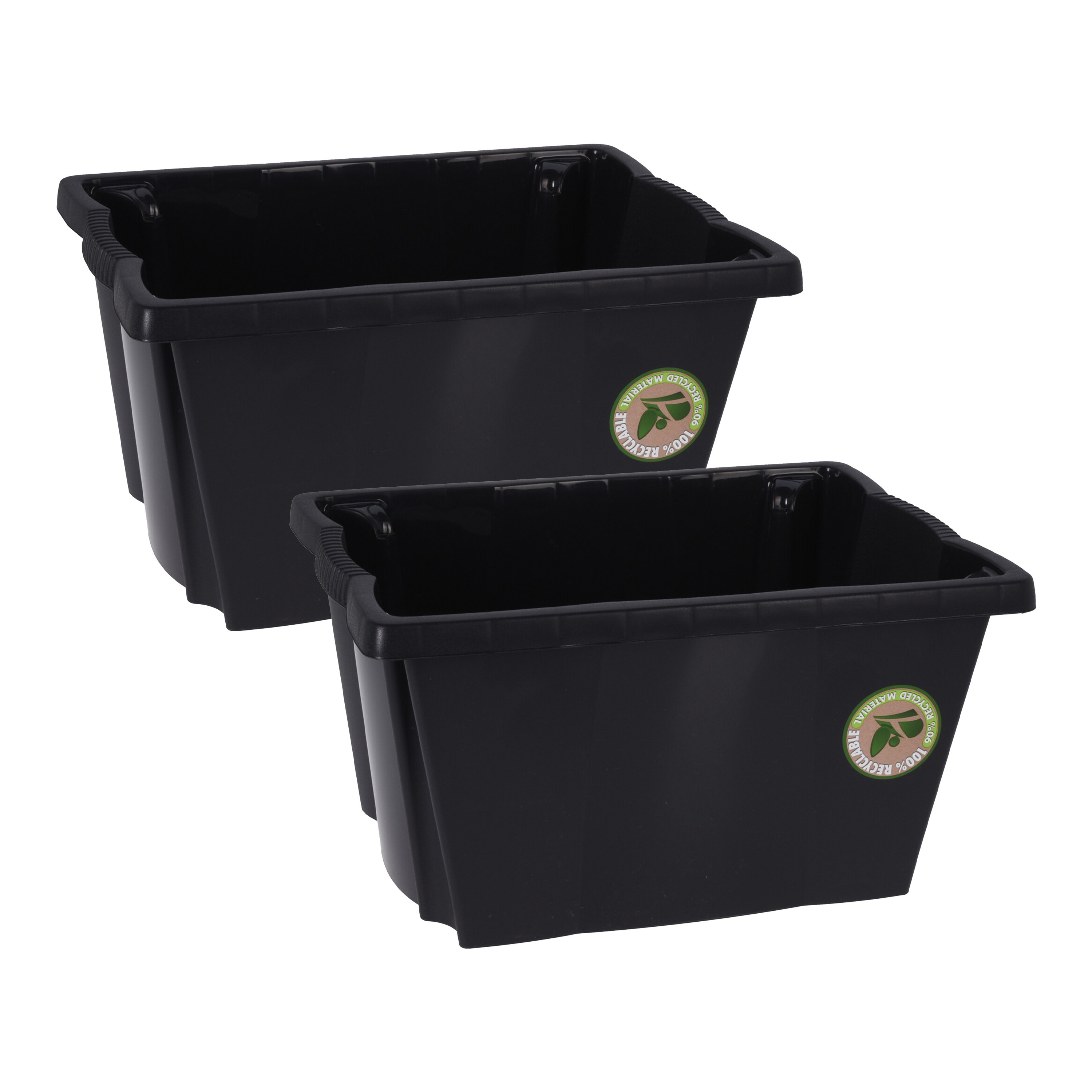 Multifunctionele Opberg box/doos/kist - 3x - kunststof - 20 liter - 42 x 33 x 23 cm -