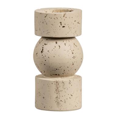 Kandelaar Raven - beige - 16xØ8 cm - Leen Bakker